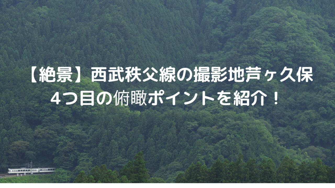 西武秩父線芦ヶ久保俯瞰 絶景撮影地